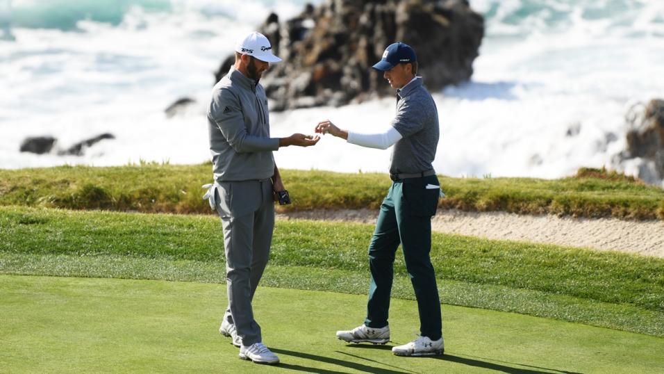 Dustin Johnson and Jordan Spieth at Pebble Beach